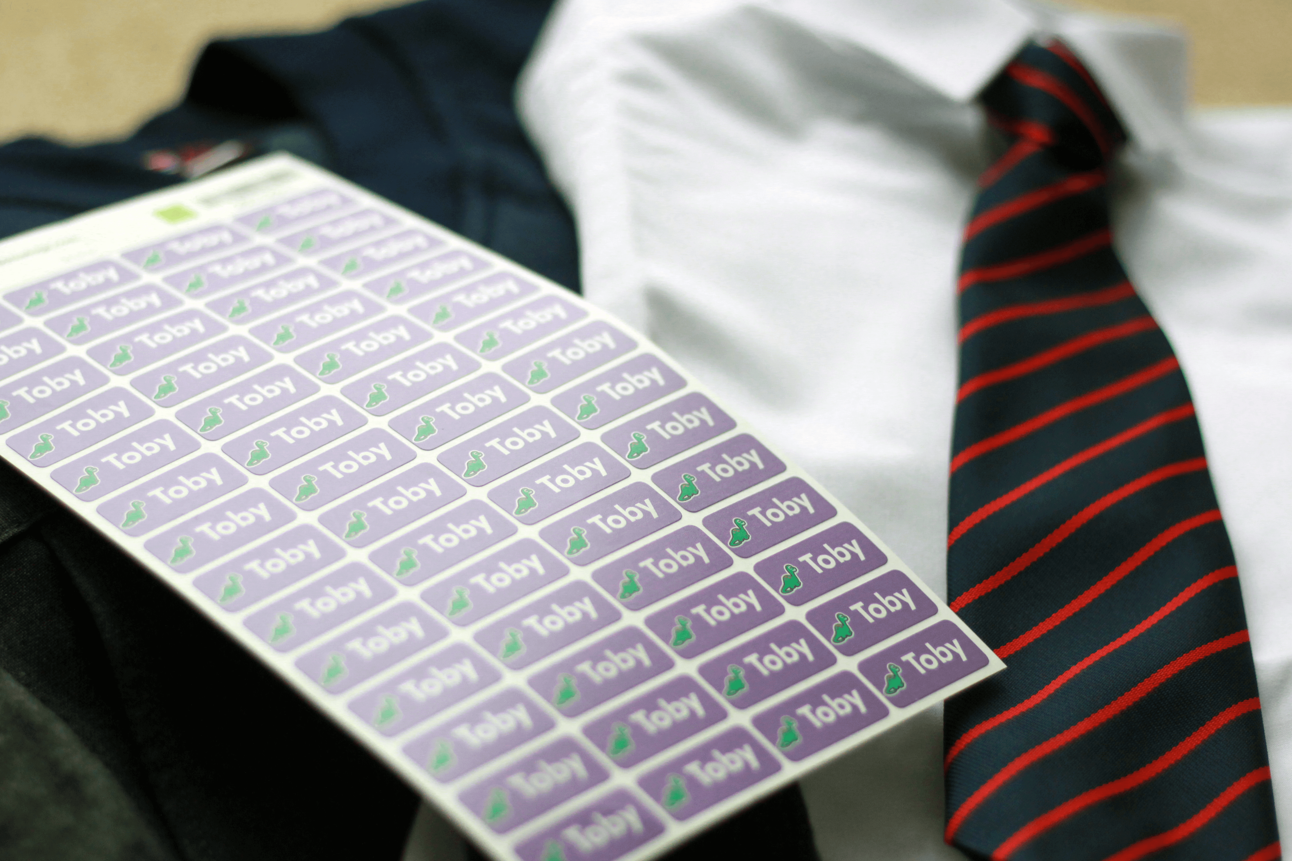 Uniform ready to be labelled