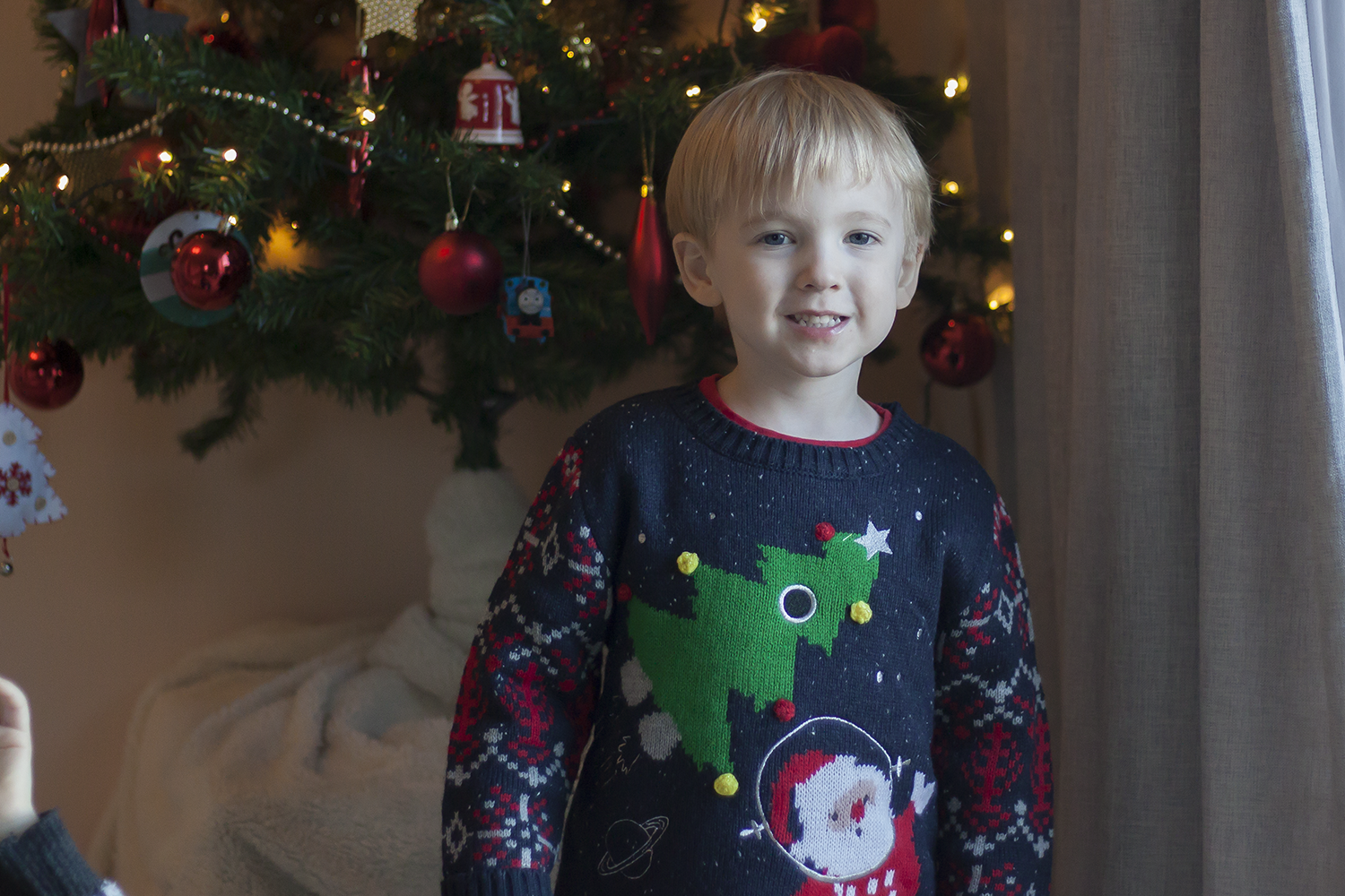 Gabe in his Christmas jumper