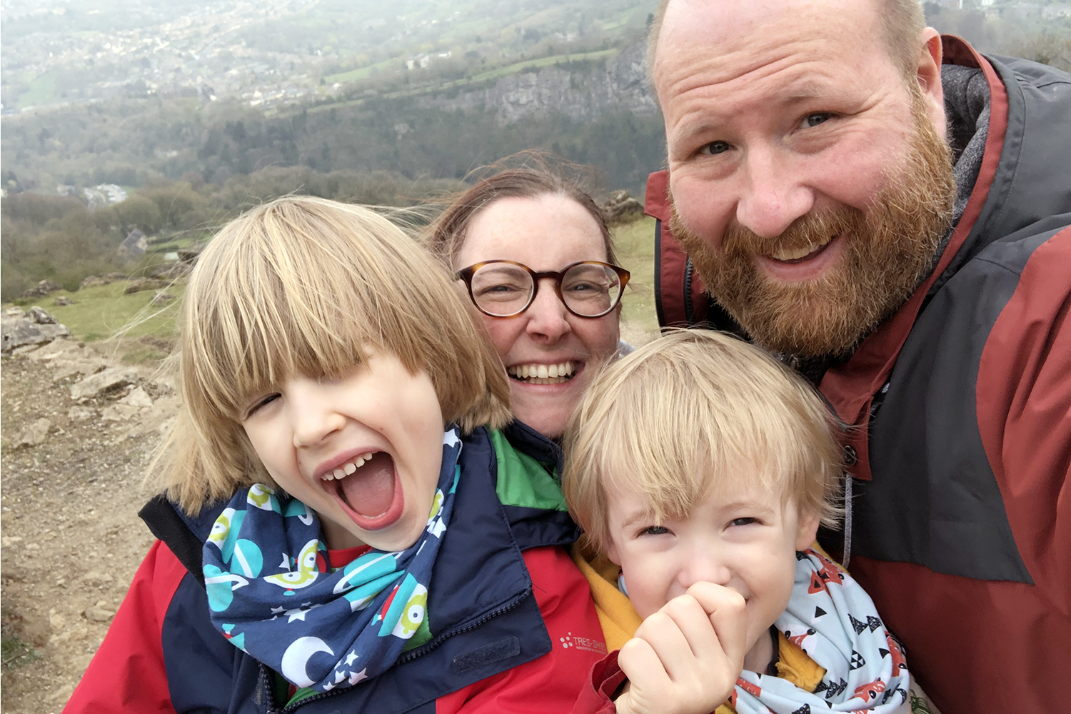 Me & Mine April 2019 at the top of the Heights of Abraham